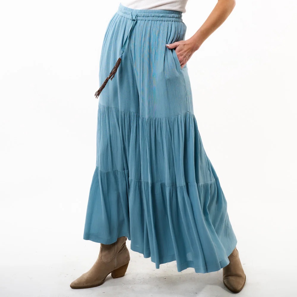 NWT Aratta Silent Journey Blue Dream Wide-Leg Pants Small S